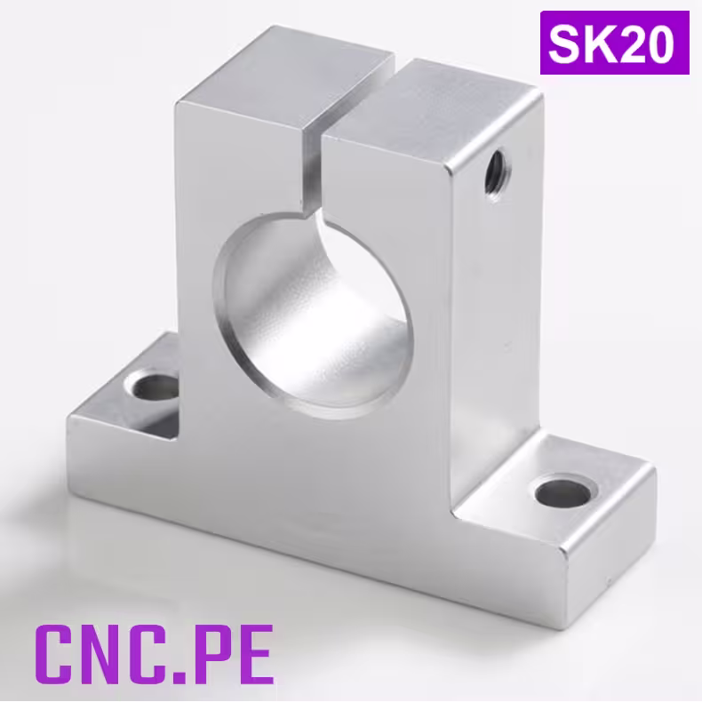 SK20 El soporte SK20 para ejes de 20 mm asegura una sujeción rígida y estable.