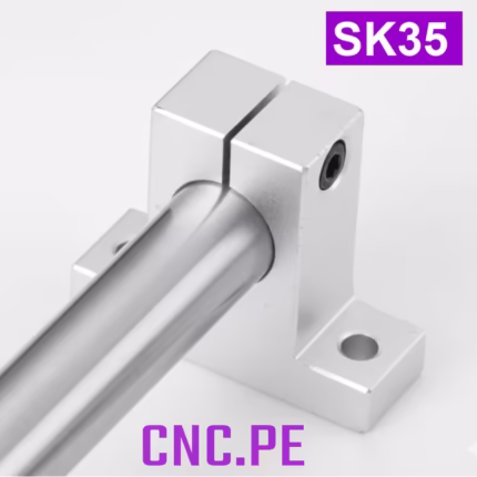 Soporte SK35 para ejes redondos de 35 mm, alta resistencia para garantizar firmeza, precisión y estabilidad.
