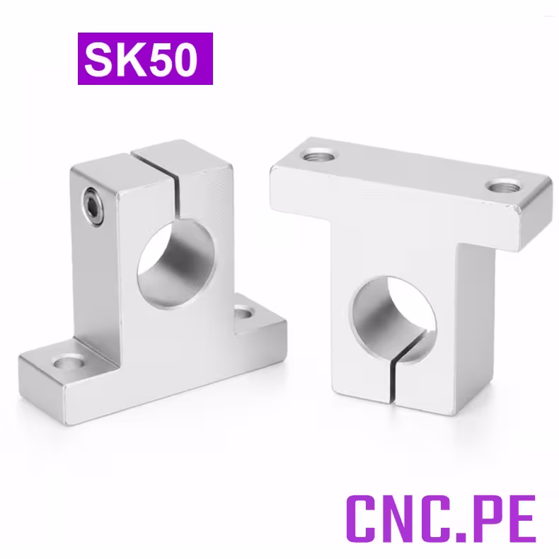 SK50 Soporte SK50 para ejes redondos de 50mm. Fabricado en aluminio robusto.