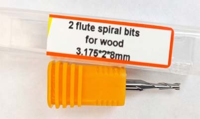SKU 6151, Fresa espiral de 2 labios para corte de madera dura, MDF, aglomerados, cortes precisos