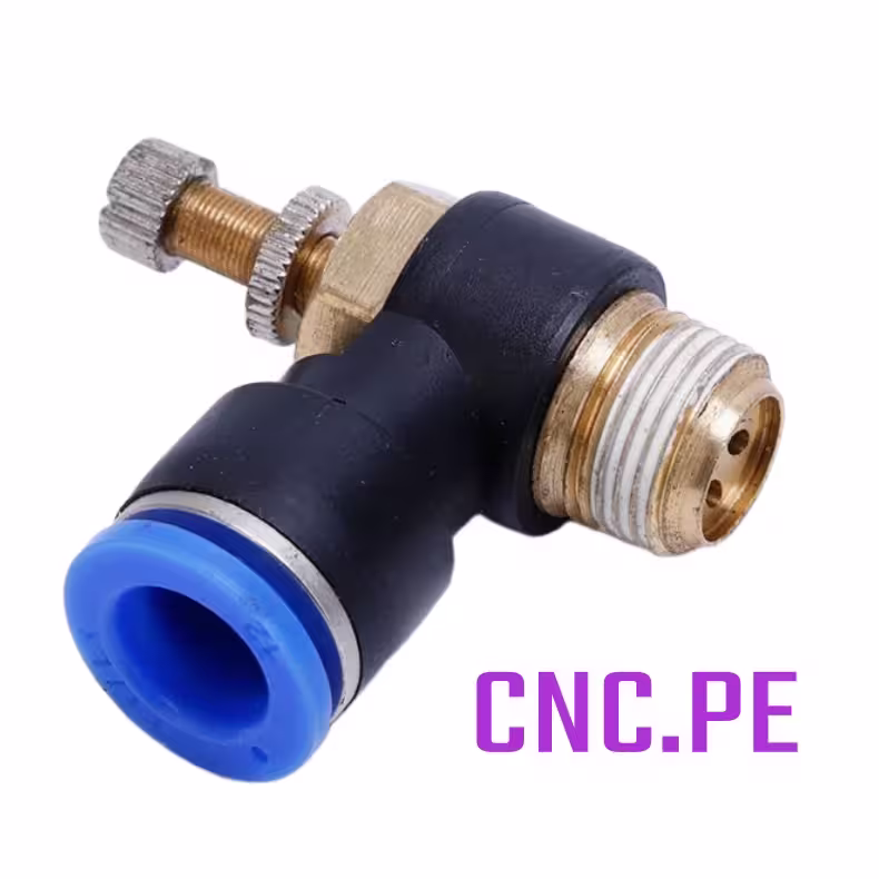 Boquilla neumática para aire – Conector ajustable 6mm y 8mm Boquilla neumática para aire, disponible en versiones para manguera, 6mm y 8mm diámetro externo. Conector neumático rápido, resistente y fácil instalación.
