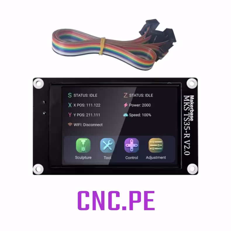 MKSP35 La Pantalla MKS TS35-R V2.0 de 3.5 pulgadas es el complemento ideal para la controladora MKS DLC32 V2.1, ofreciendo control táctil intuitivo sin necesidad de computadora. Perfecta para CNC, grabado láser y máquinas automatizadas.