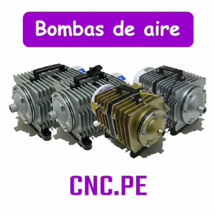 Bombas de aire ACO de 20W a 520W para corte con laser CO2. Mitigan incendios en MDF y mejoran la calidad de grabado y corte.