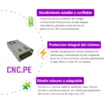 fuentes de alimentación 36V y 72V ideales para motores paso a paso NEMA 23, NEMA 24 y NEMA 34. Potencias desde 150W hasta 600W. Rendimiento, eficiencia y compatibilidad CNC garantizada.