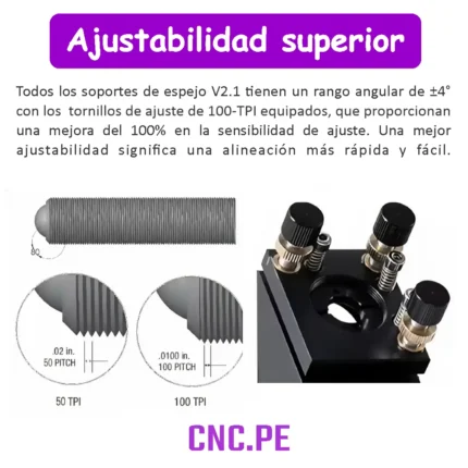 Set de cabezal láser CO2 con monturas, espejos de molibdeno y lentes de precisión para máquinas CNC hasta 80W. Calidad profesional y fácil instalación.