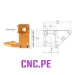 Compra el set de cabezal láser CO2 CNC con lente y espejos, ideal para fabricar láser de 40W a 80W. Incluye monturas, espejos de molibdeno y lente focal.