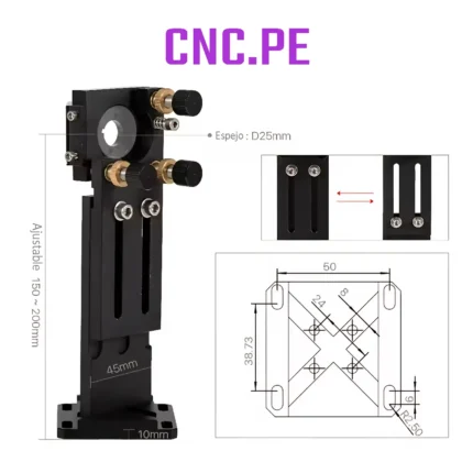 Set de cabezal láser CO2 profesional con espejos y lente