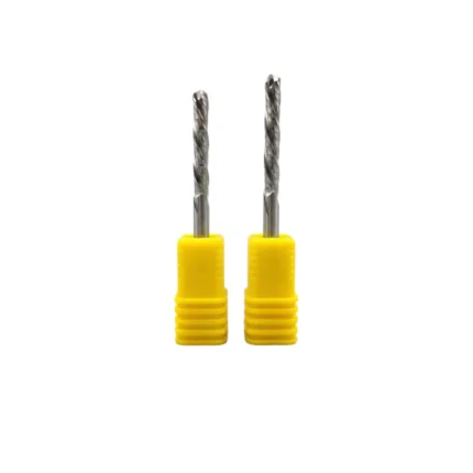 Fresa de compresión espiral de 3 labios, ideal para cortes limpios en madera y MDF. Alta precisión, sin astillas ni delaminación.