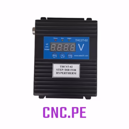 Descubre el Compact THC3T-02 con salida STEP/DIR para Hypertherm, un controlador de altura de antorcha CNC plasma de alta precisión, compatible con Mach3.