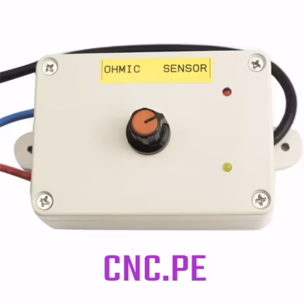 Sensor Óhmico OS3T-01 para corte plasma CNC. Alta precisión, protección contra HF/HV, salida PNP aislada y ajuste de sensibilidad.