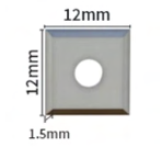 Inserto para fresa rectificadora de 12x12mm