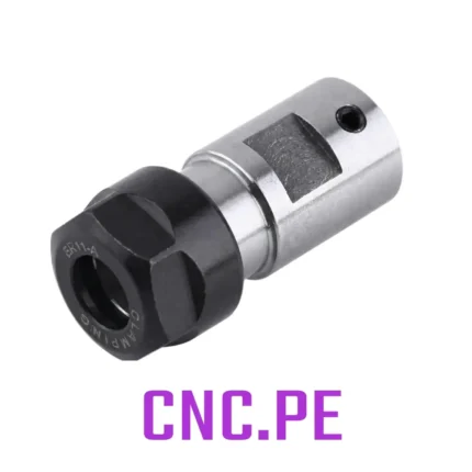 Chuck C16-ER11-35L para ejes de 5mm o 8mm. Incluye tuerca ER11A. Ideal para sistemas CNC. Largo 35mm, ancho 16mm. No incluye collet.